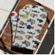 Colourful half-linen oven mitt "Small fish"